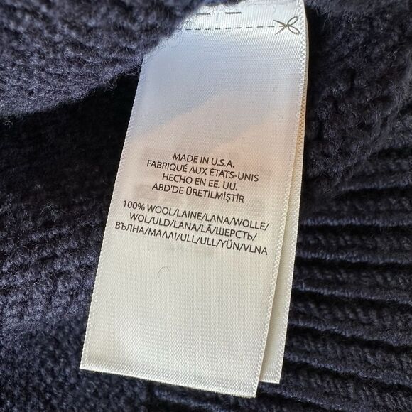 Genuine Polo Ralph Lauren Intarsia Knit RL Wool Sweater - Blue XXL 2XL - Picture 7 of 8